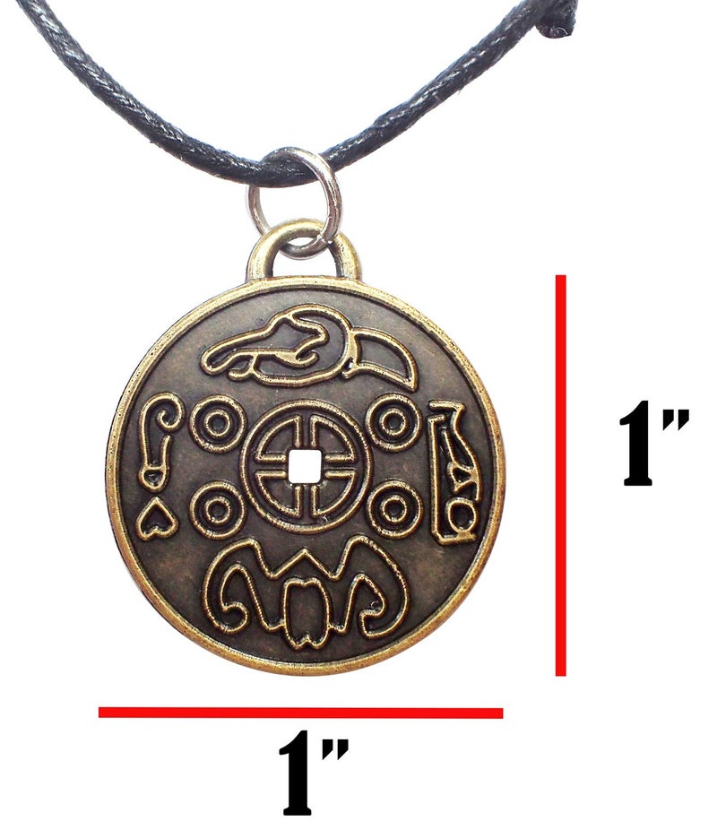 Bijoux de Ja Feng Shui Attract Wealth Good Luck Money Amulet Coin Medal Pendant Adjustable Cord Necklace 16" - Image 5